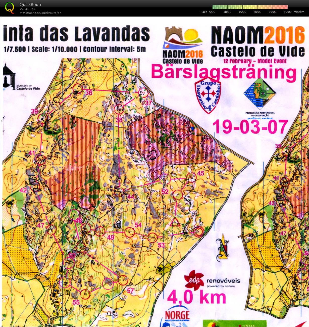 T19-02 Kartträning Castelo de Vide (2019-03-07)